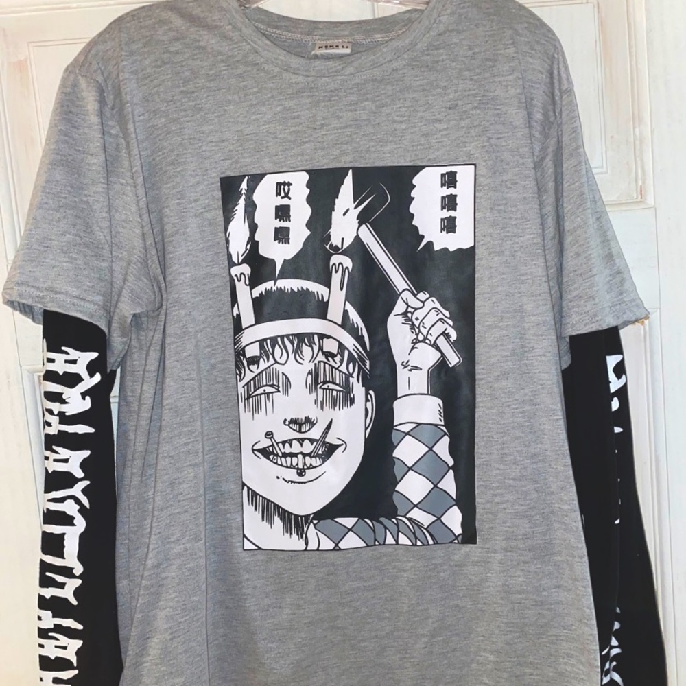 Junji Ito Goth Emo Tshirt Top